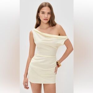 Lioness Off-White One Shoulder Dress